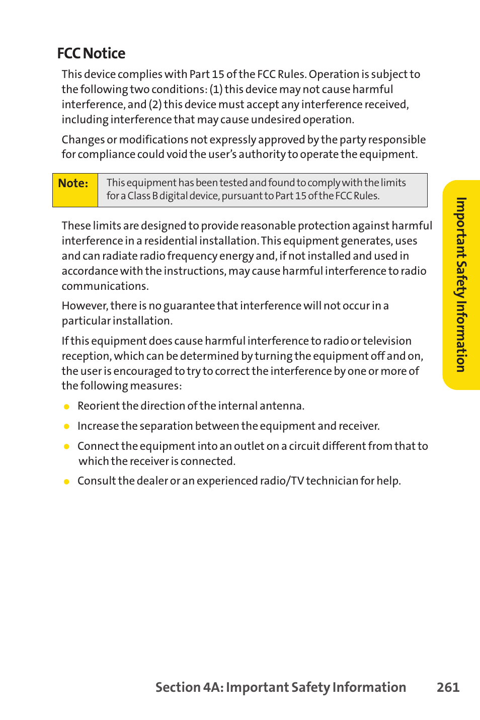 Fcc notice | Spirit M1 User Manual | Page 279 / 351