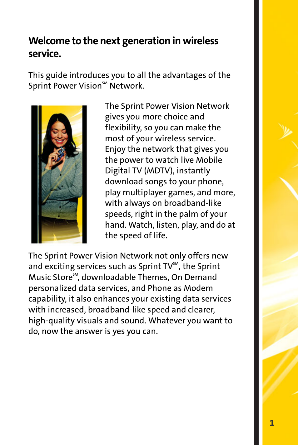 Welcome to the next generation in wireless service | Spirit M1 User Manual | Page 293 / 351