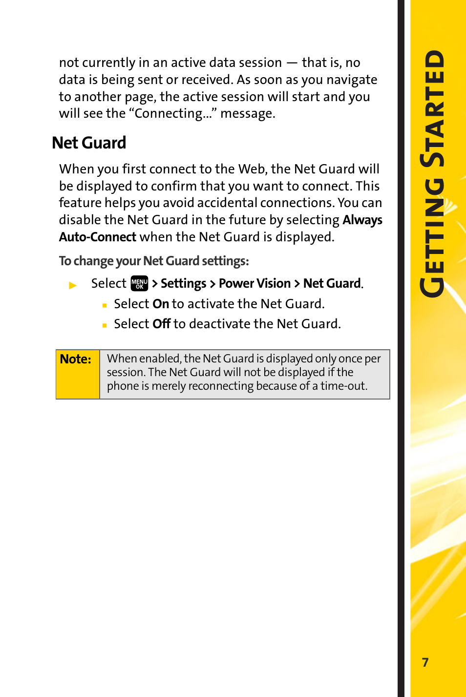 Net guard, Getti ng s t ar ted | Spirit M1 User Manual | Page 299 / 351