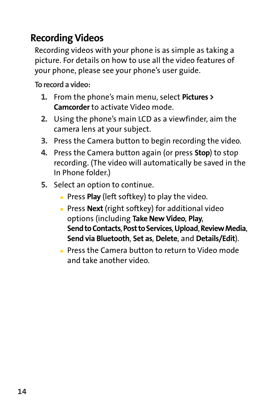 Recording videos | Spirit M1 User Manual | Page 306 / 351