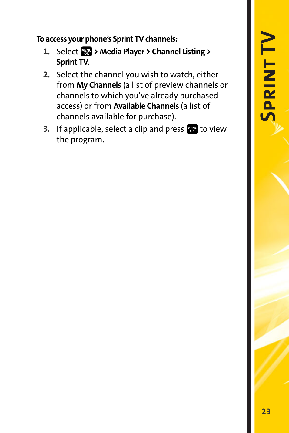 Spri nt tv | Spirit M1 User Manual | Page 315 / 351