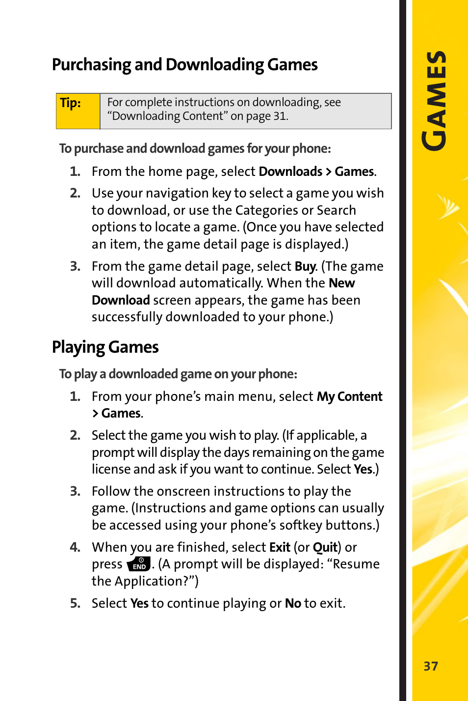 Purchasing and downloading games, Playing games, Purchasing and downloading games playing games | Ga mes | Spirit M1 User Manual | Page 329 / 351