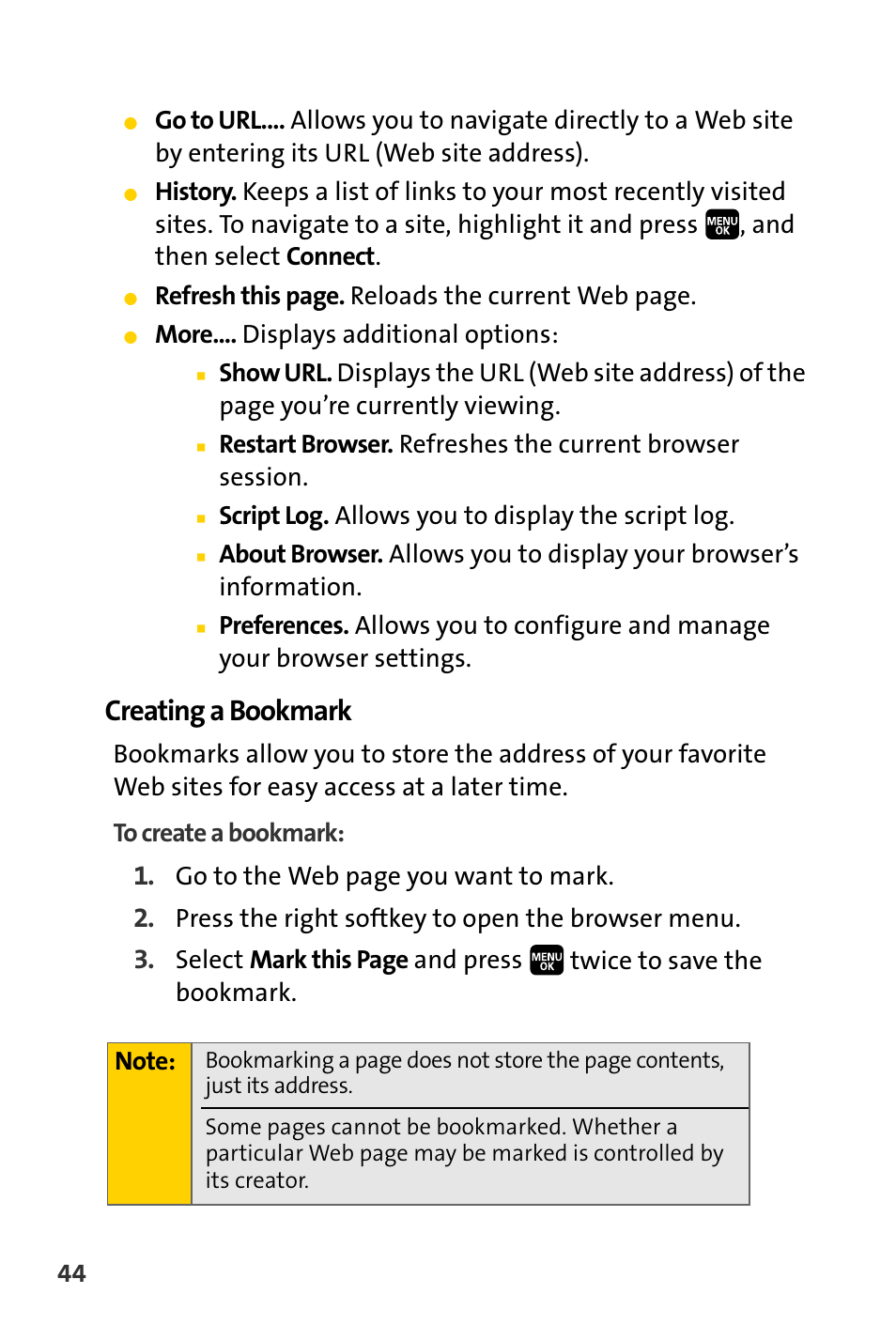 Creating a bookmark | Spirit M1 User Manual | Page 336 / 351