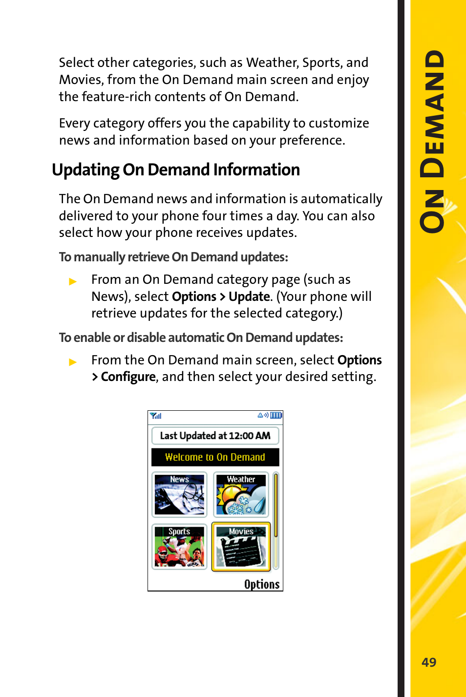 Updating on demand information, On dem an d | Spirit M1 User Manual | Page 341 / 351