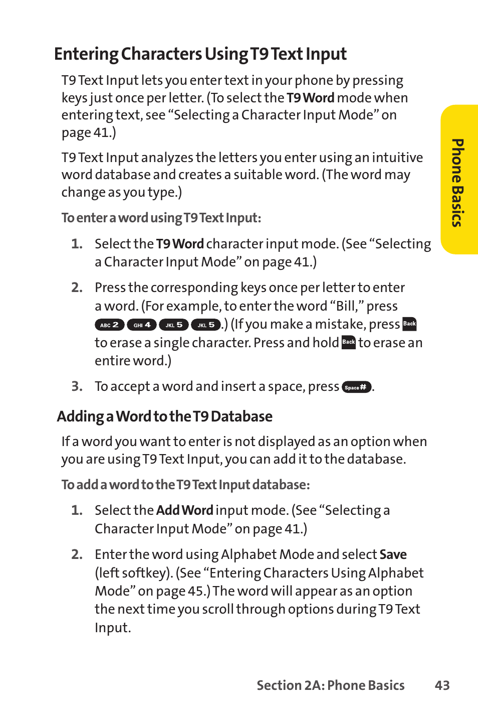 Entering characters using t9 text input | Spirit M1 User Manual | Page 61 / 351