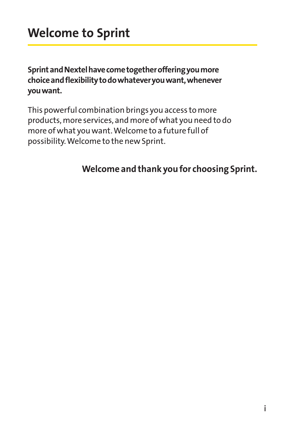 Welcome to sprint | Spirit M1 User Manual | Page 7 / 351