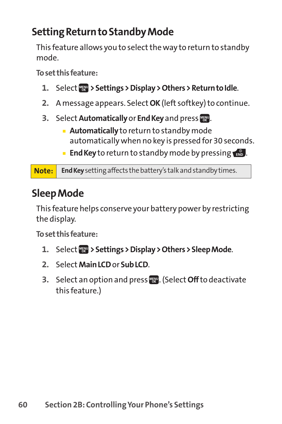 Setting return to standby mode, Sleep mode | Spirit M1 User Manual | Page 78 / 351