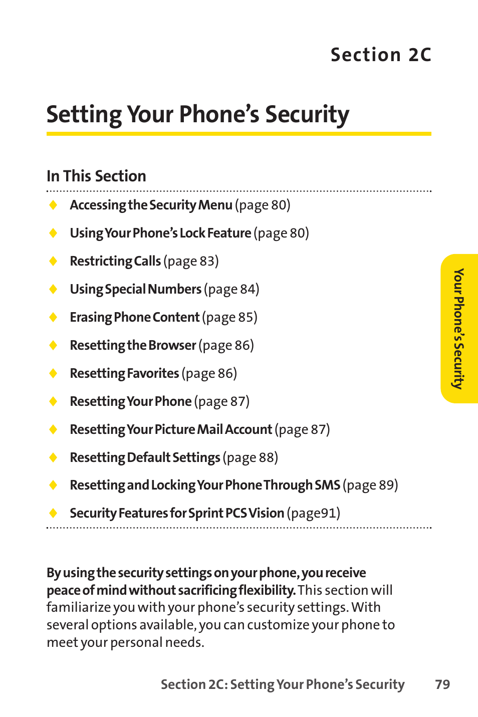 Setting your phone's security, Setting your phone’s security | Spirit M1 User Manual | Page 97 / 351