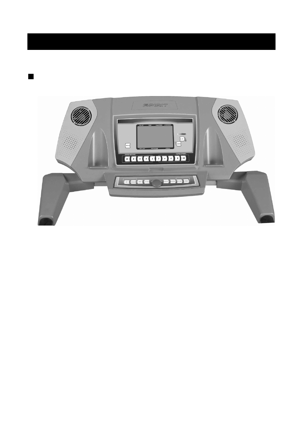 Operation of your treadmill, Getting started | Spirit xt9 User Manual | Page 10 / 19