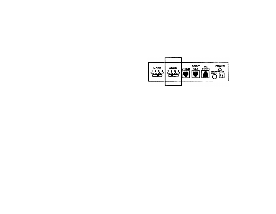 Step 2 — set the admin switch, Step 2—set the admin switch | Spirit Communications System ConnecT/R User Manual | Page 12 / 32