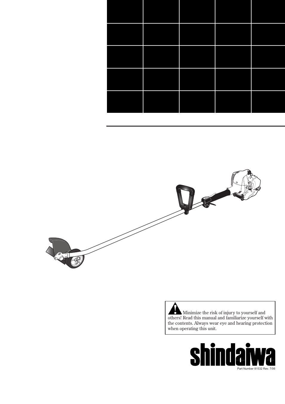 Shindaiwa 81532 User Manual | 36 pages