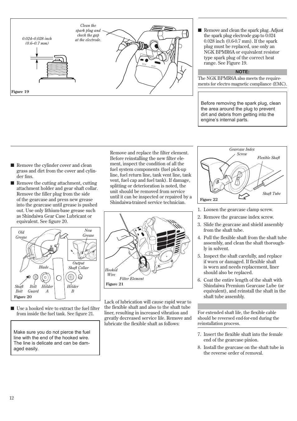 10/15-hour maintenance, Hour maintenance | Shindaiwa 81532 User Manual | Page 12 / 36