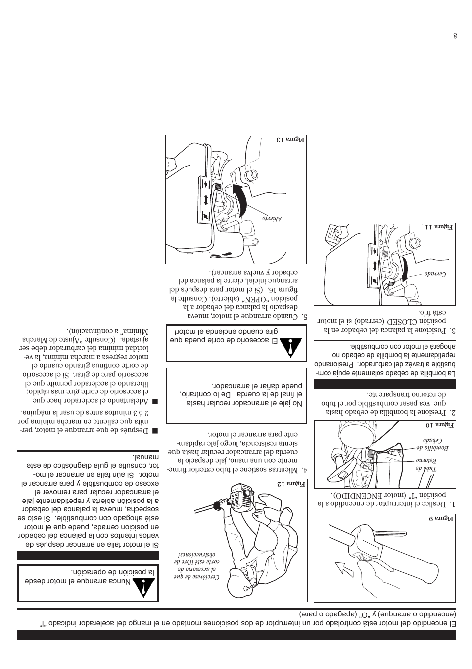 Arranque del motor | Shindaiwa 81532 User Manual | Page 29 / 36