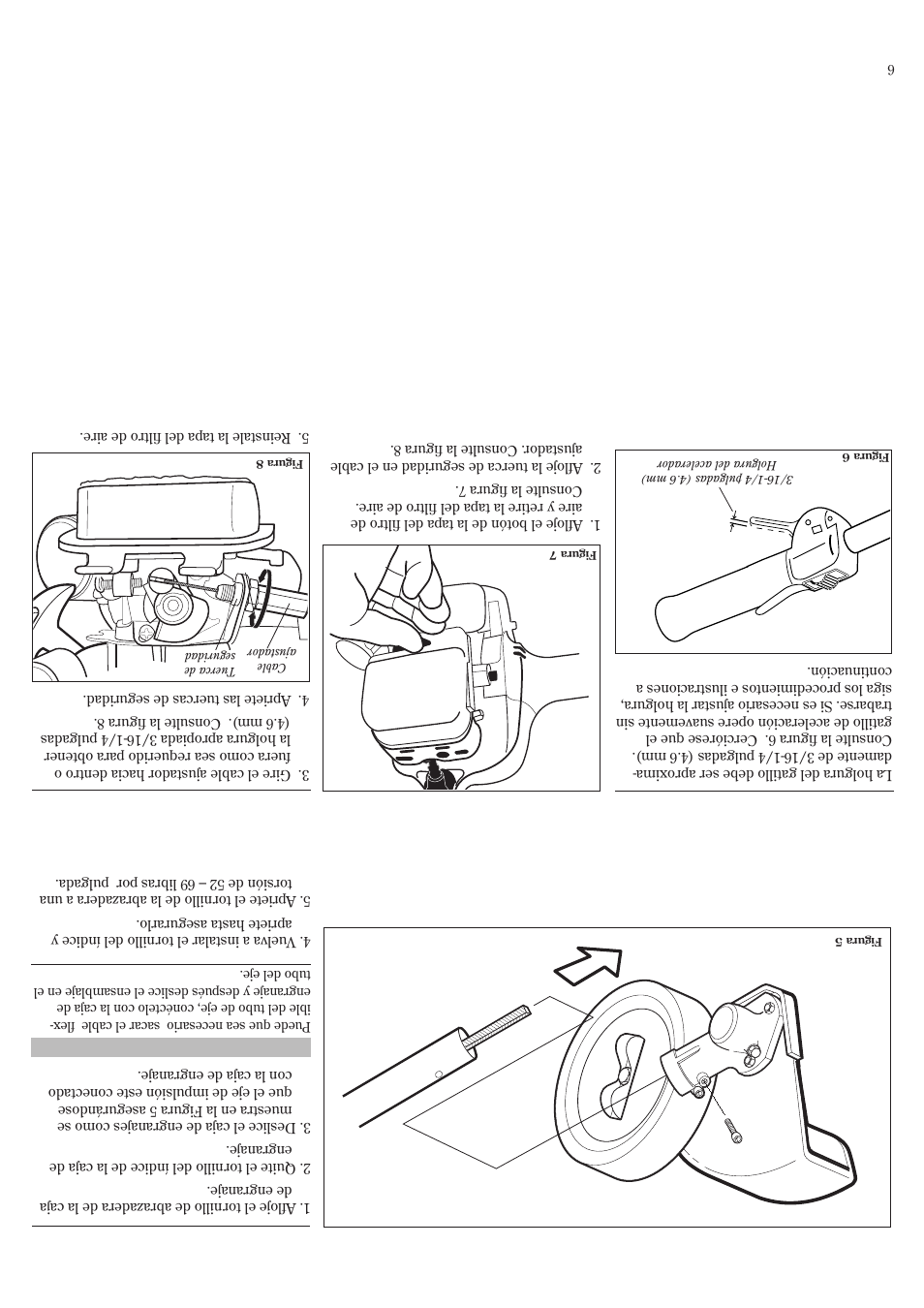 Ajuste la holgura del acelerador, Ensamblaje y ajustes | Shindaiwa 81532 User Manual | Page 31 / 36