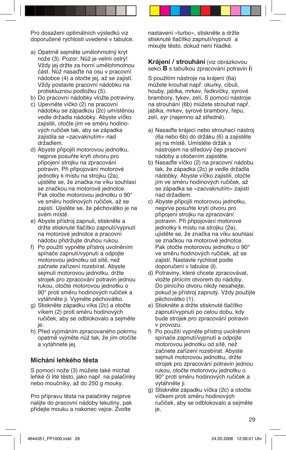 Braun Multiquick FP 1000 User Manual | Page 29 / 57