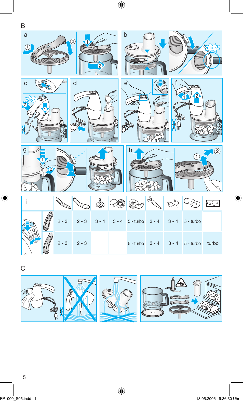 Braun Multiquick FP 1000 User Manual | Page 5 / 57
