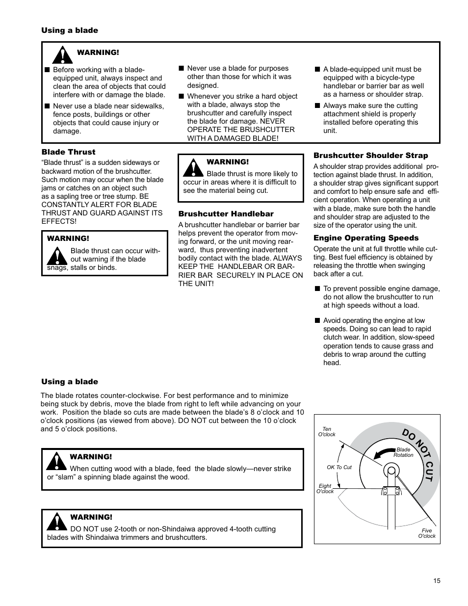 Shindaiwa C254 User Manual | Page 15 / 32