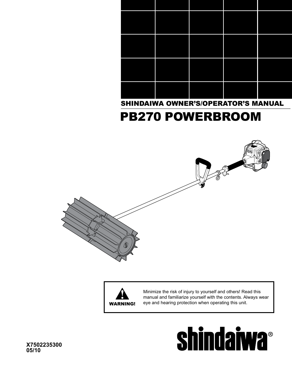 Shindaiwa PowerBroom PB270 User Manual | 28 pages