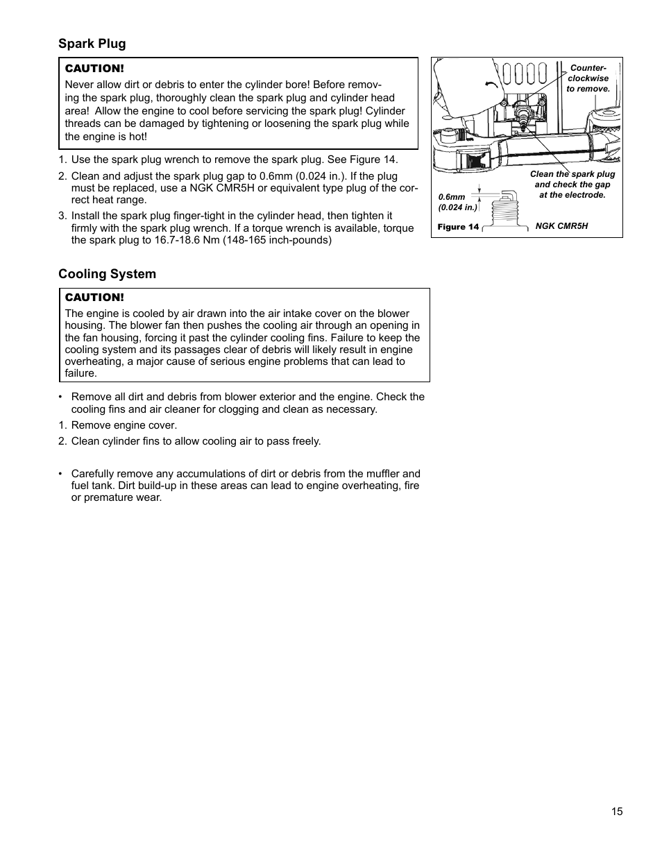 Spark plug cooling system | Shindaiwa EB344EF13 User Manual | Page 15 / 28