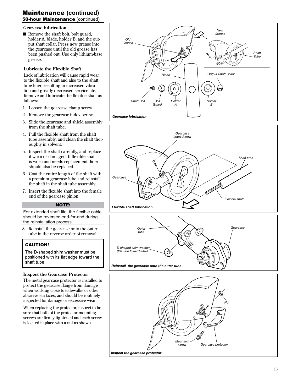 Maintenance (continued) | Shindaiwa 89307 User Manual | Page 13 / 60