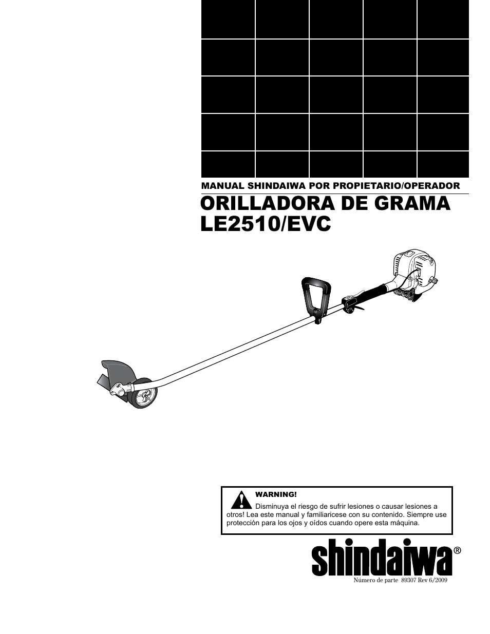 Le2510/evc, Orilladora de grama | Shindaiwa 89307 User Manual | Page 21 / 60