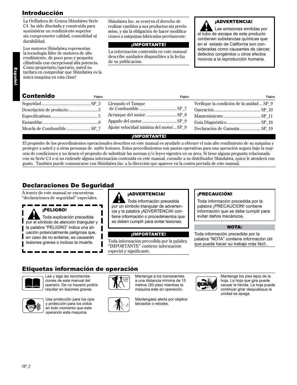 Shindaiwa 89307 User Manual | Page 22 / 60