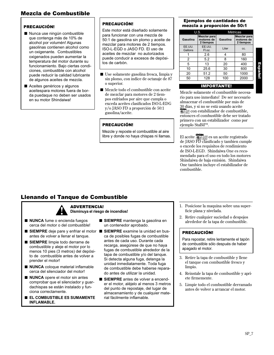 Shindaiwa 89307 User Manual | Page 27 / 60