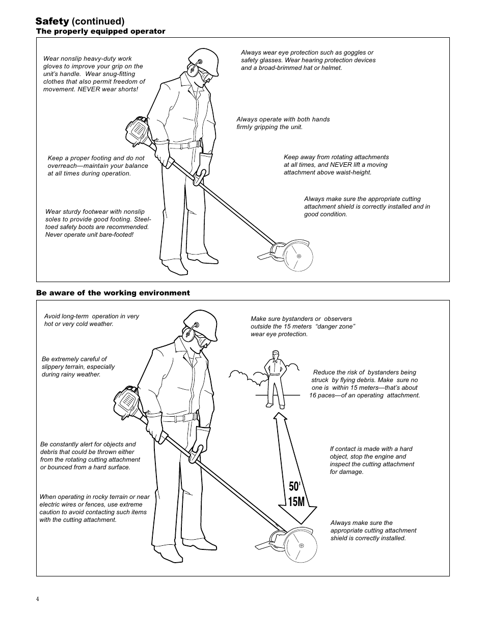 Safety (continued) | Shindaiwa 89307 User Manual | Page 4 / 60