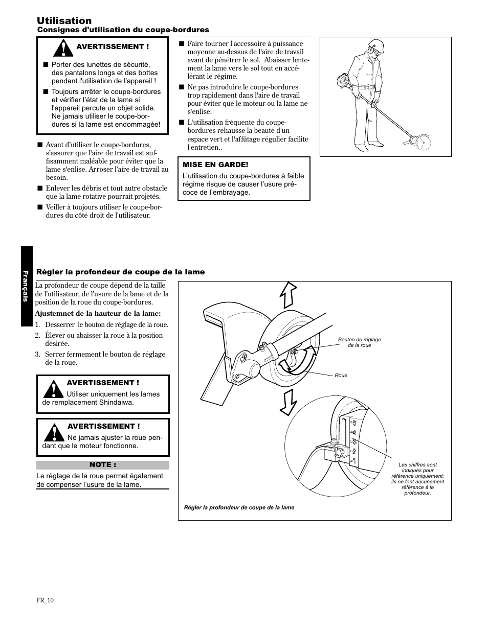 Utilisation | Shindaiwa 89307 User Manual | Page 50 / 60