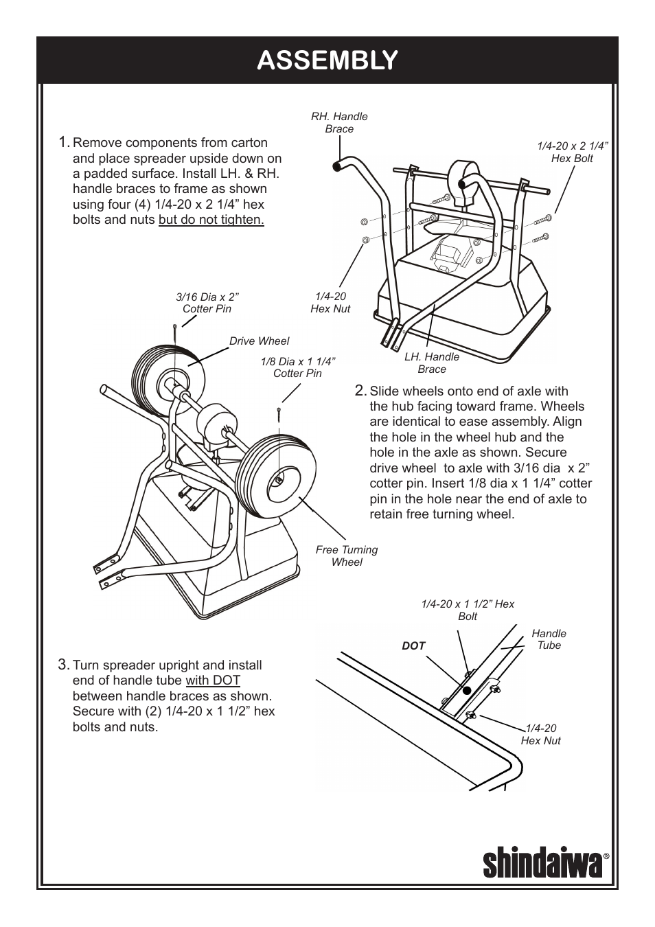 Assembly | Shindaiwa HomePro 76RS User Manual | Page 2 / 8