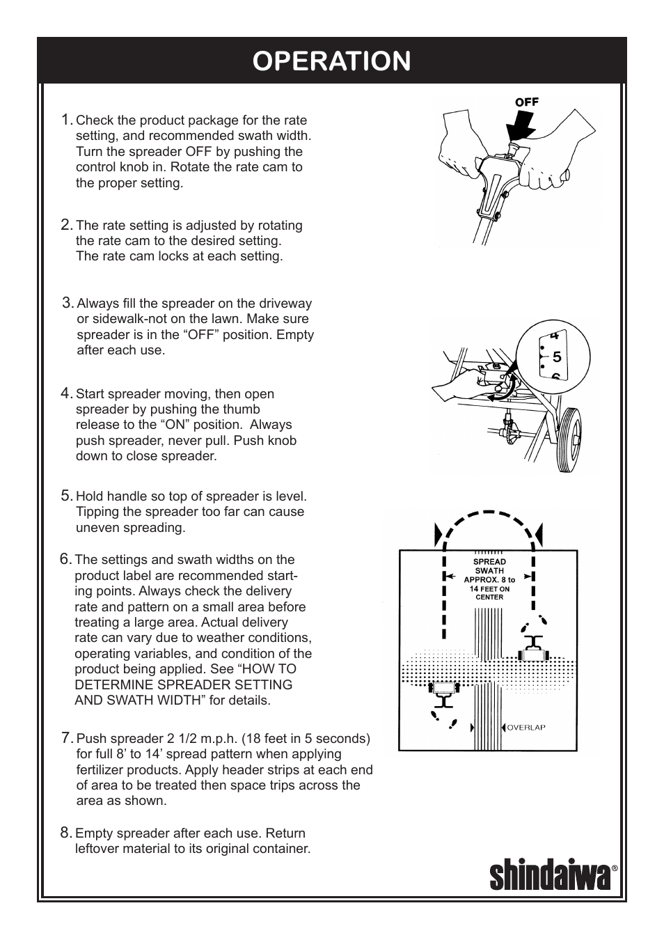 Operation | Shindaiwa HomePro 76RS User Manual | Page 4 / 8