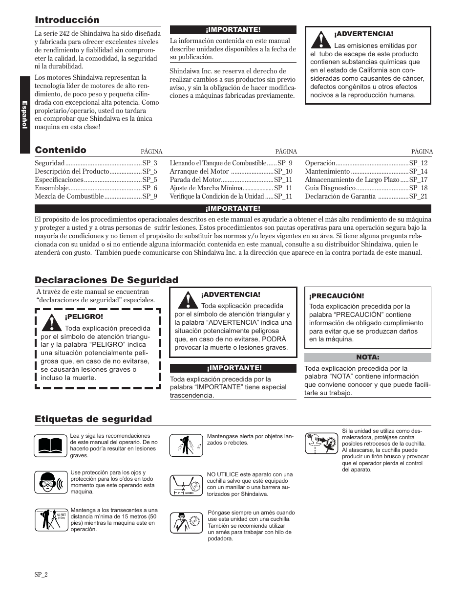 Shindaiwa 89302 User Manual | Page 26 / 72