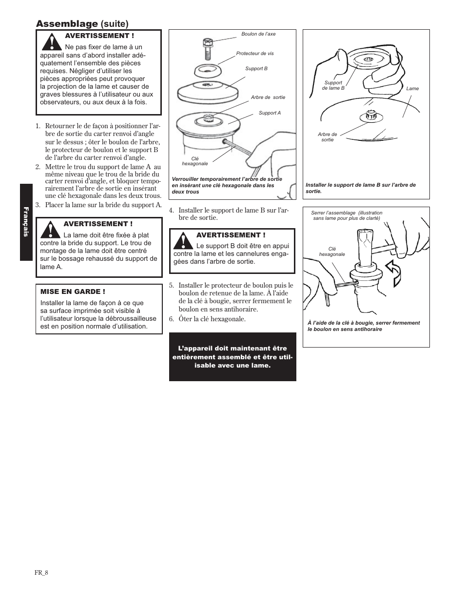 Assemblage (suite) | Shindaiwa 89302 User Manual | Page 56 / 72