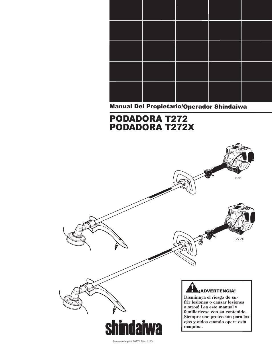 Manual del propietario/operador shindaiwa | Shindaiwa 80974 User Manual | Page 21 / 40