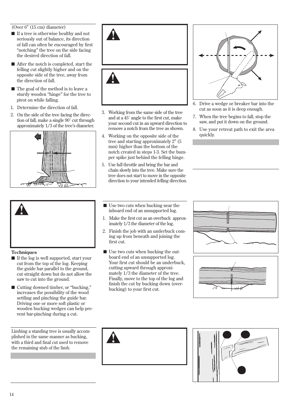 Felling trees (continued) | Shindaiwa 502s User Manual | Page 14 / 66