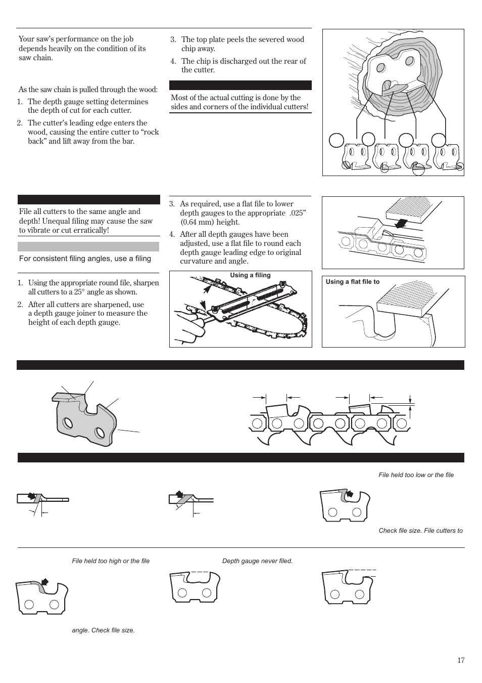 Saw chain performance | Shindaiwa 502s User Manual | Page 17 / 66