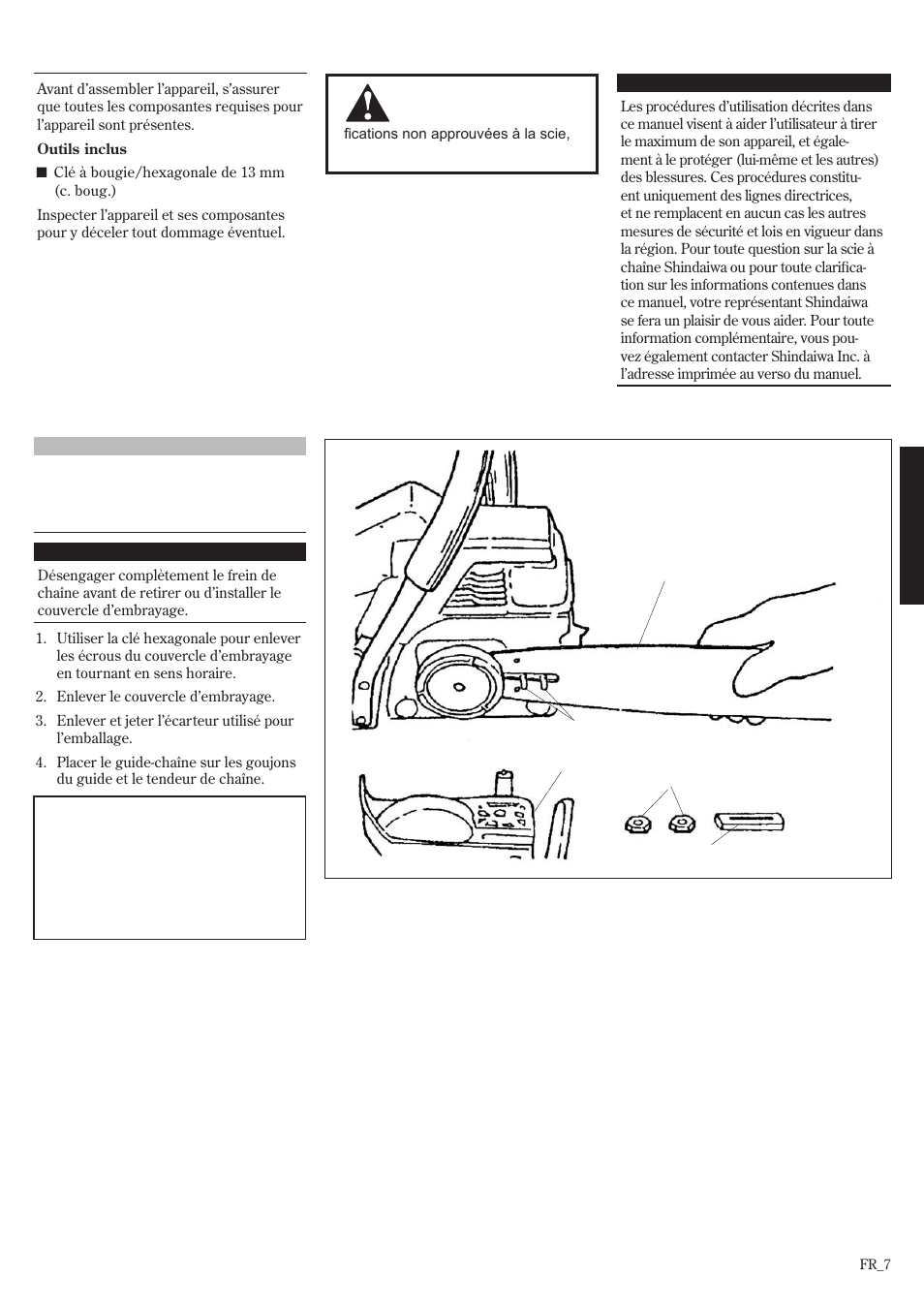 Assemblage et réglage | Shindaiwa 502s User Manual | Page 51 / 66