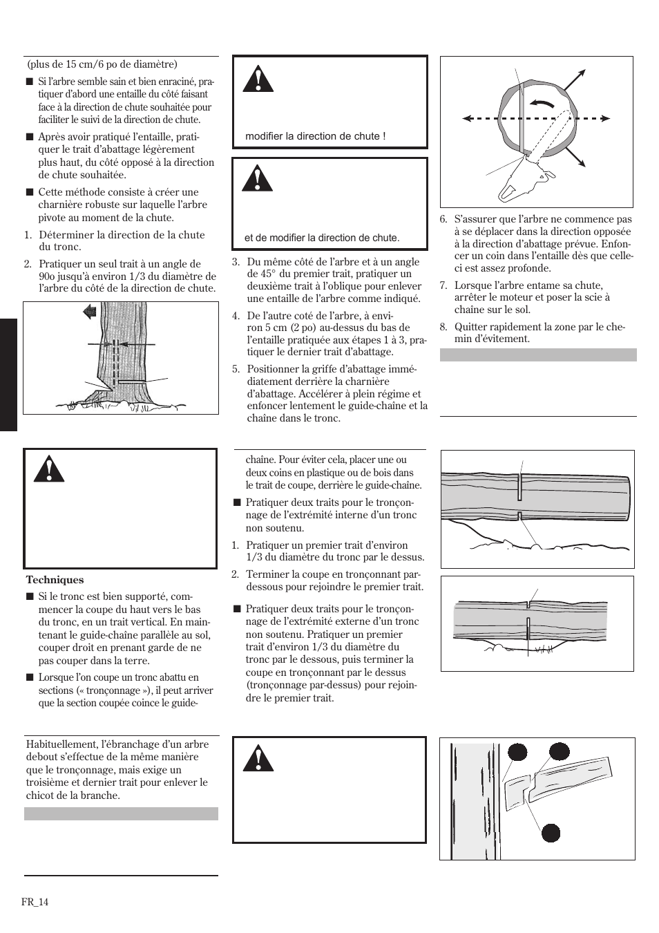 Abattage d’arbres ( suite ) | Shindaiwa 502s User Manual | Page 58 / 66