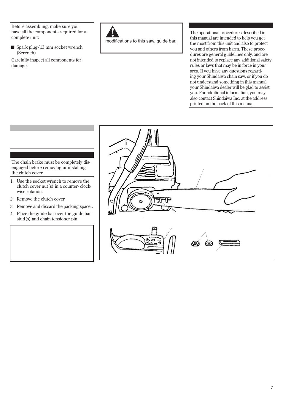 Assembly and adjustments | Shindaiwa 502s User Manual | Page 7 / 66