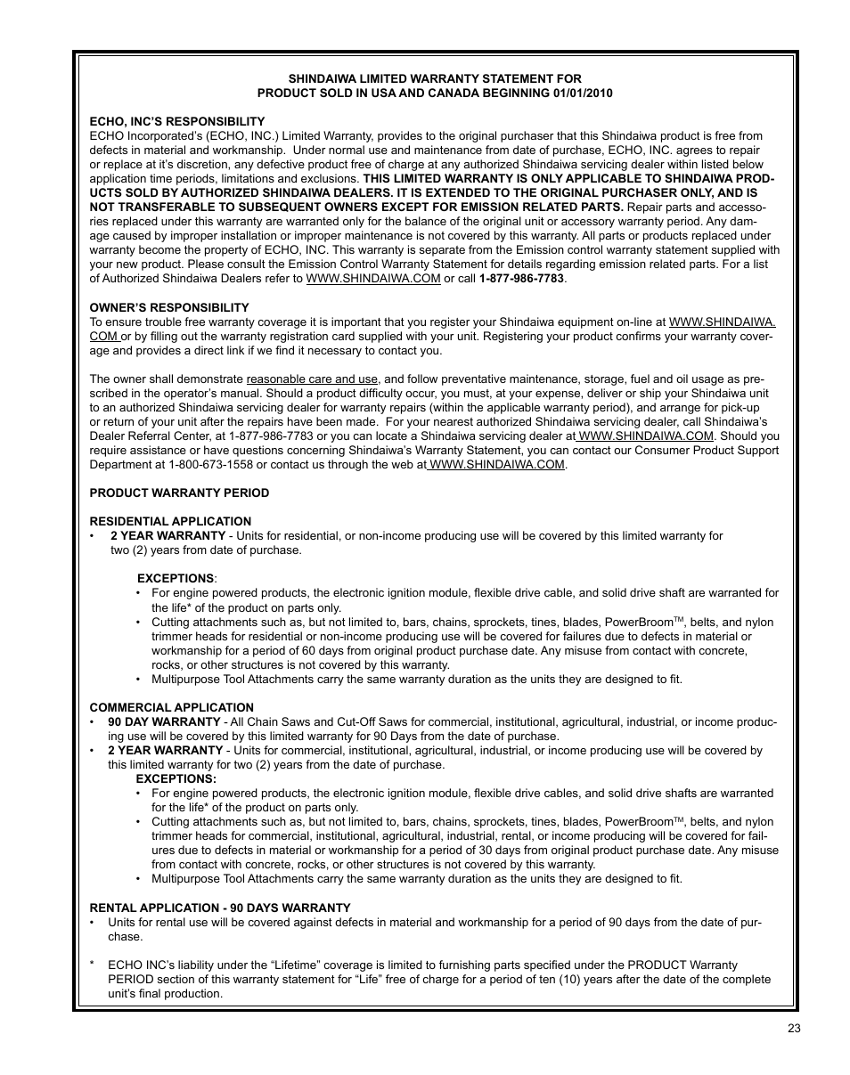 Shindaiwa AHS242ef User Manual | Page 23 / 28