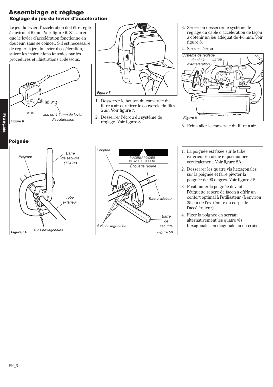 Assemblage et réglage | Shindaiwa 81643 User Manual | Page 46 / 60