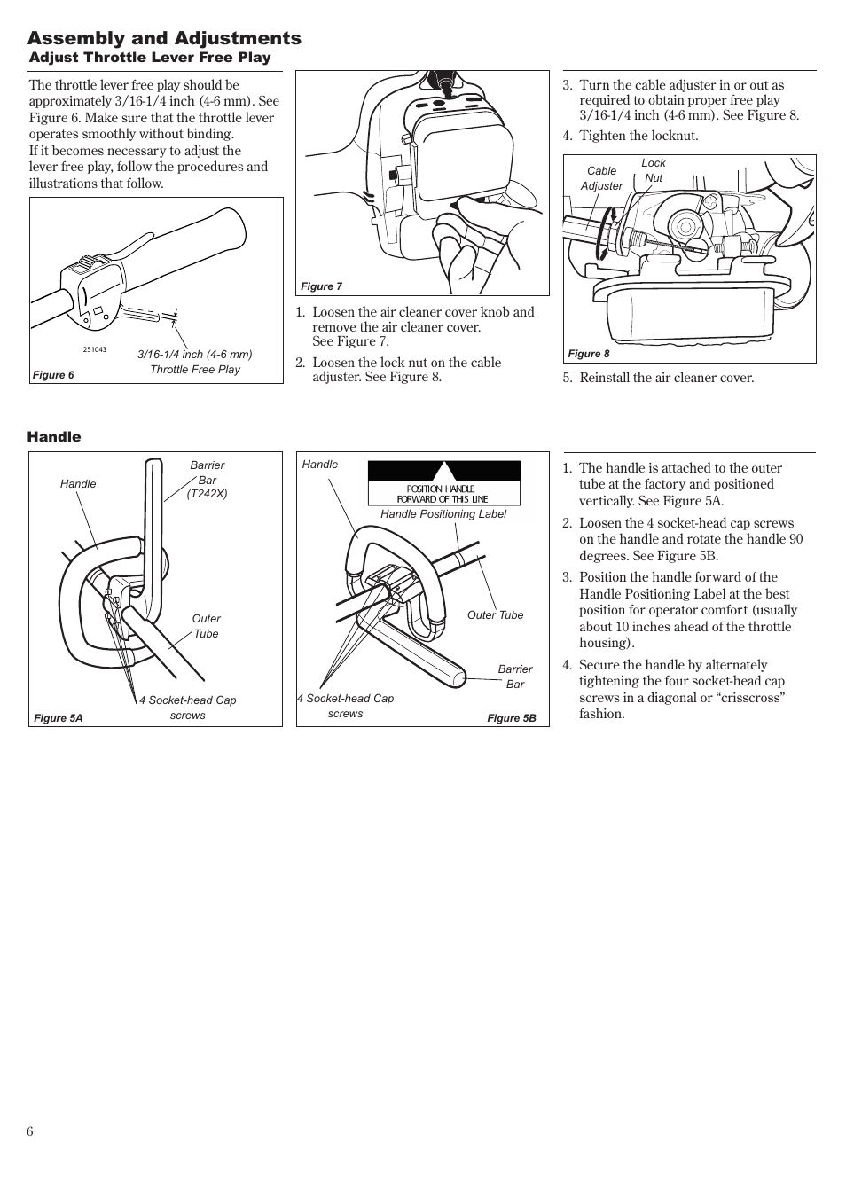 Assembly and adjustments | Shindaiwa 81643 User Manual | Page 6 / 60