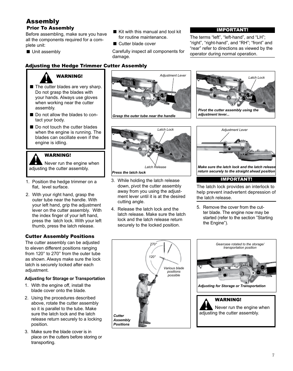 Assembly | Shindaiwa X7502872400 User Manual | Page 7 / 28