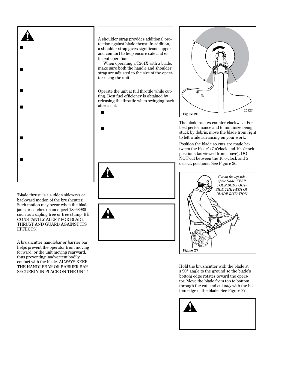 Using a blade t261x | Shindaiwa 81646 User Manual | Page 12 / 48