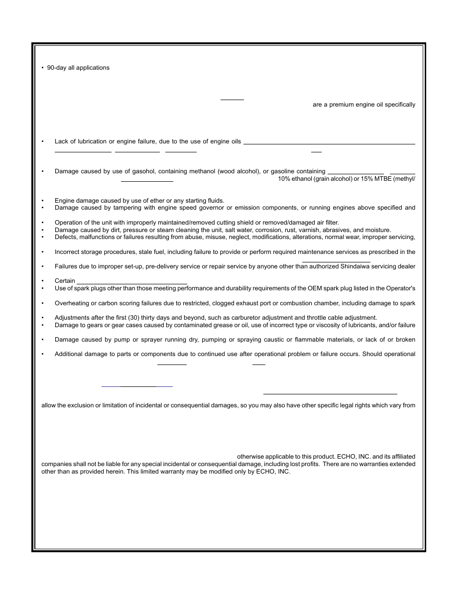 Shindaiwa 81646 User Manual | Page 20 / 48