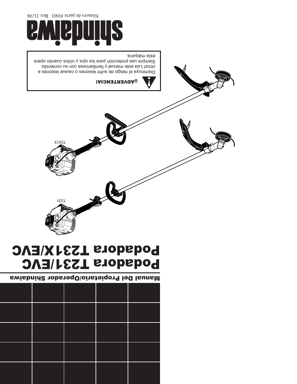 Shindaiwa 81601 User Manual | Page 40 / 40