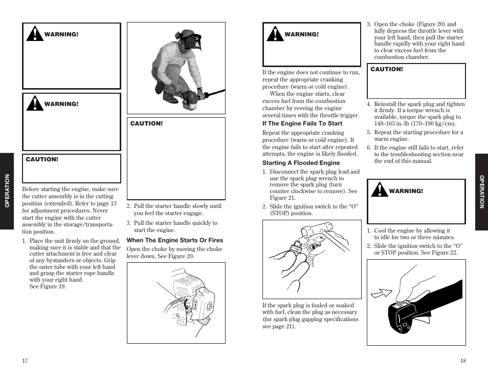 Cranking the engine, Stopping the engine | Shindaiwa 63848-94010 User Manual | Page 18 / 18