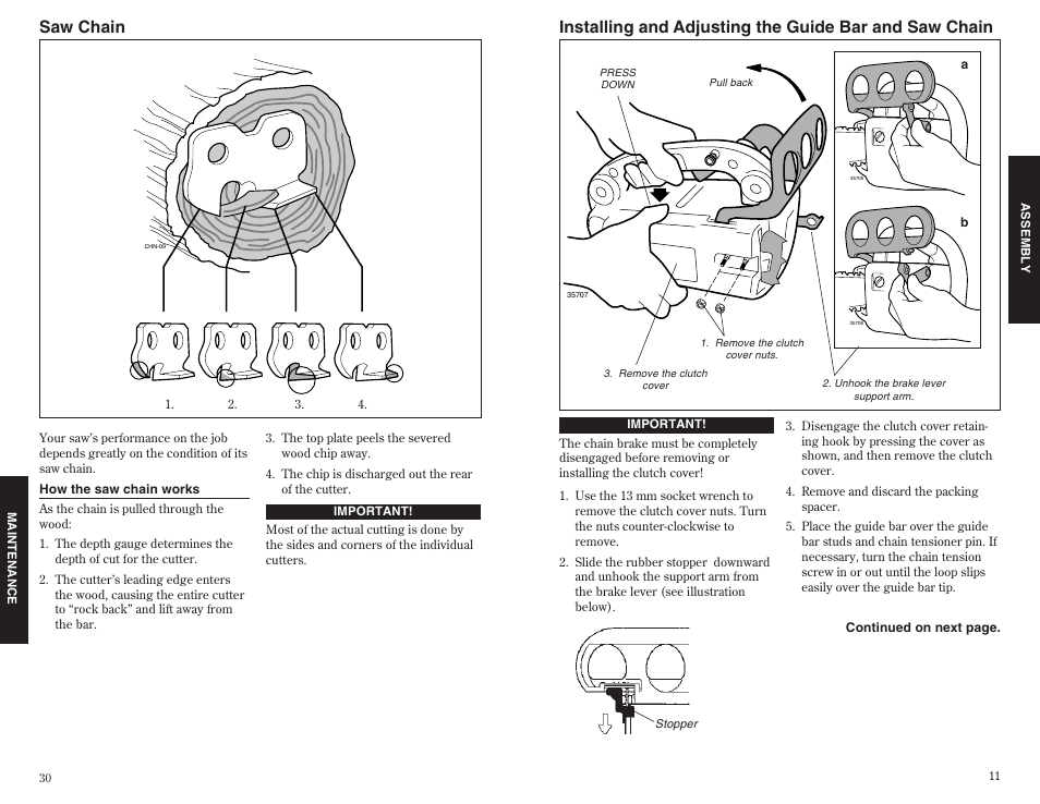 Saw chain | Shindaiwa 35701 User Manual | Page 11 / 20