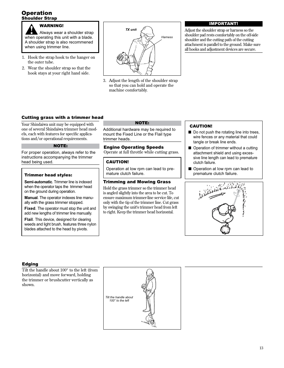 Operation | Shindaiwa 89300 User Manual | Page 13 / 72