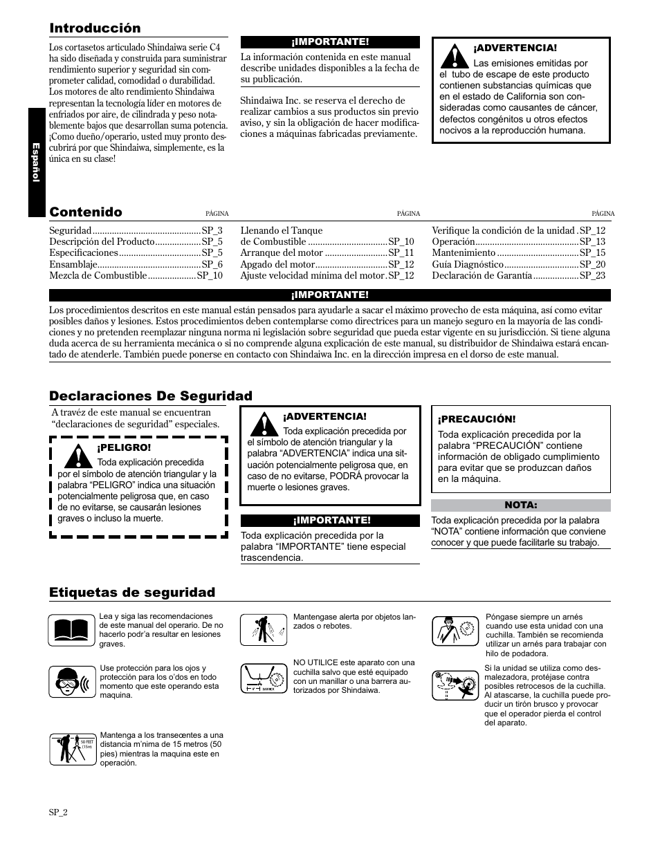 Shindaiwa 89300 User Manual | Page 26 / 72